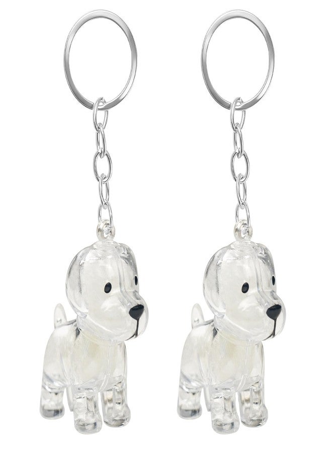 ايلان تذكار شعر الكلاب من إيلان، عبوة من قطعتين، تذكار تذكاري لشعر الحيوانات الأليفة، سلسلة مفاتيح تذكارية لشعر الحيوانات الأليفة (كلاب شفافة) - Image 1